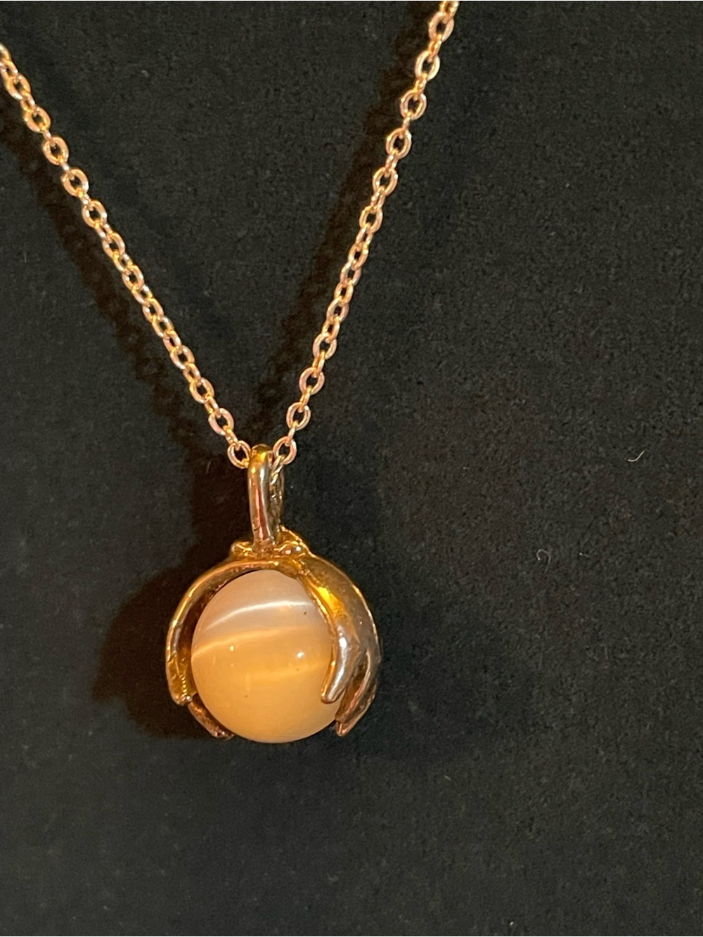 Vintage crystal ball necklace
